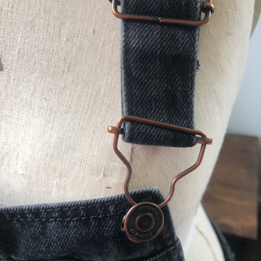 Topshop Black Denim Overalls - Picture 9 of 11